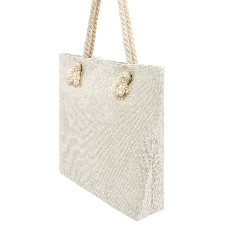 Beach Tote Bag with Rope Handles | Sublimation | Polyester