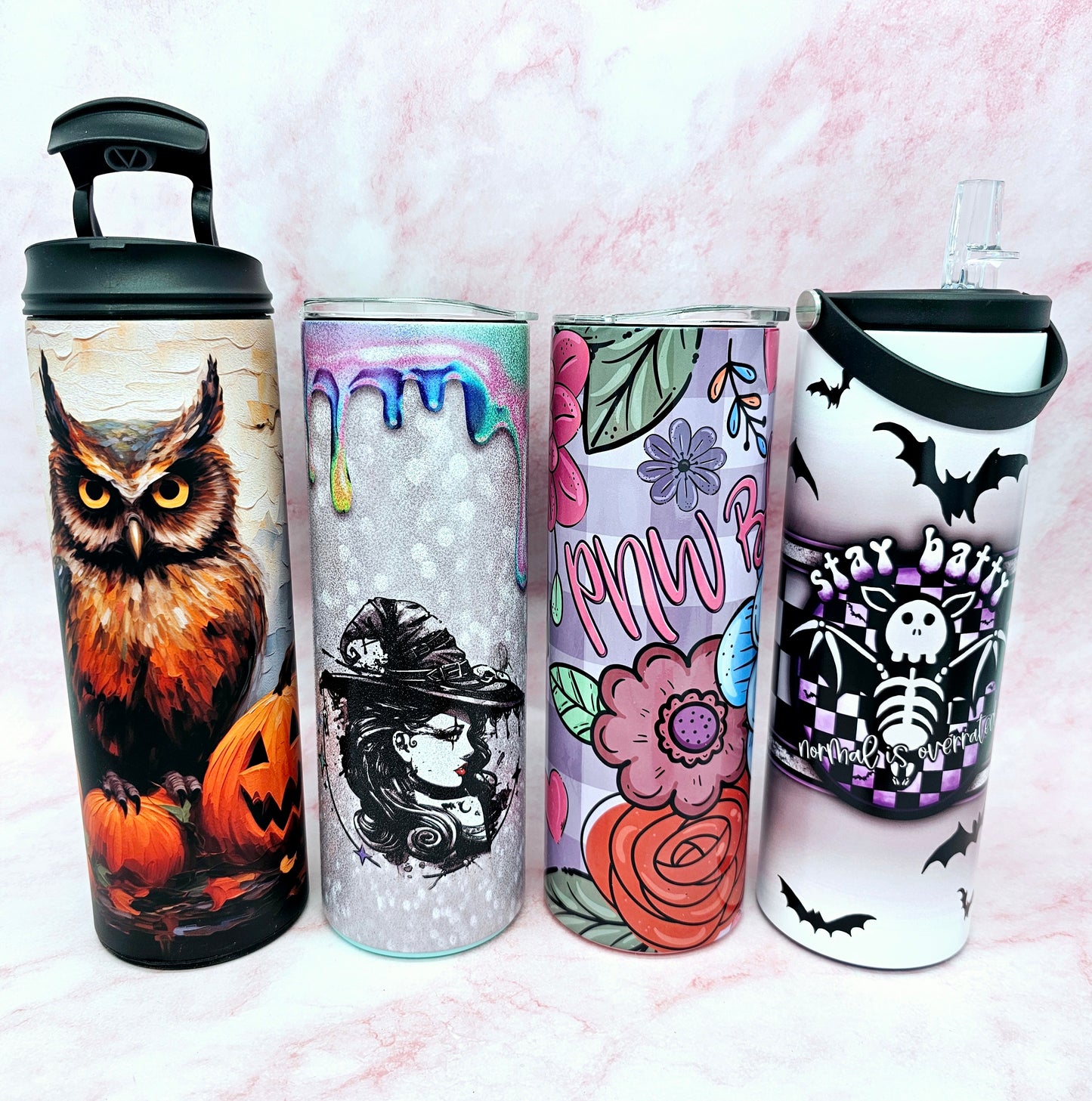 20oz Edgy Tumbler 2.0 Matte | Flat Bottom with Silicone Inserts | Premium Sublimation Coating | Volume Pricing | Patent Pending