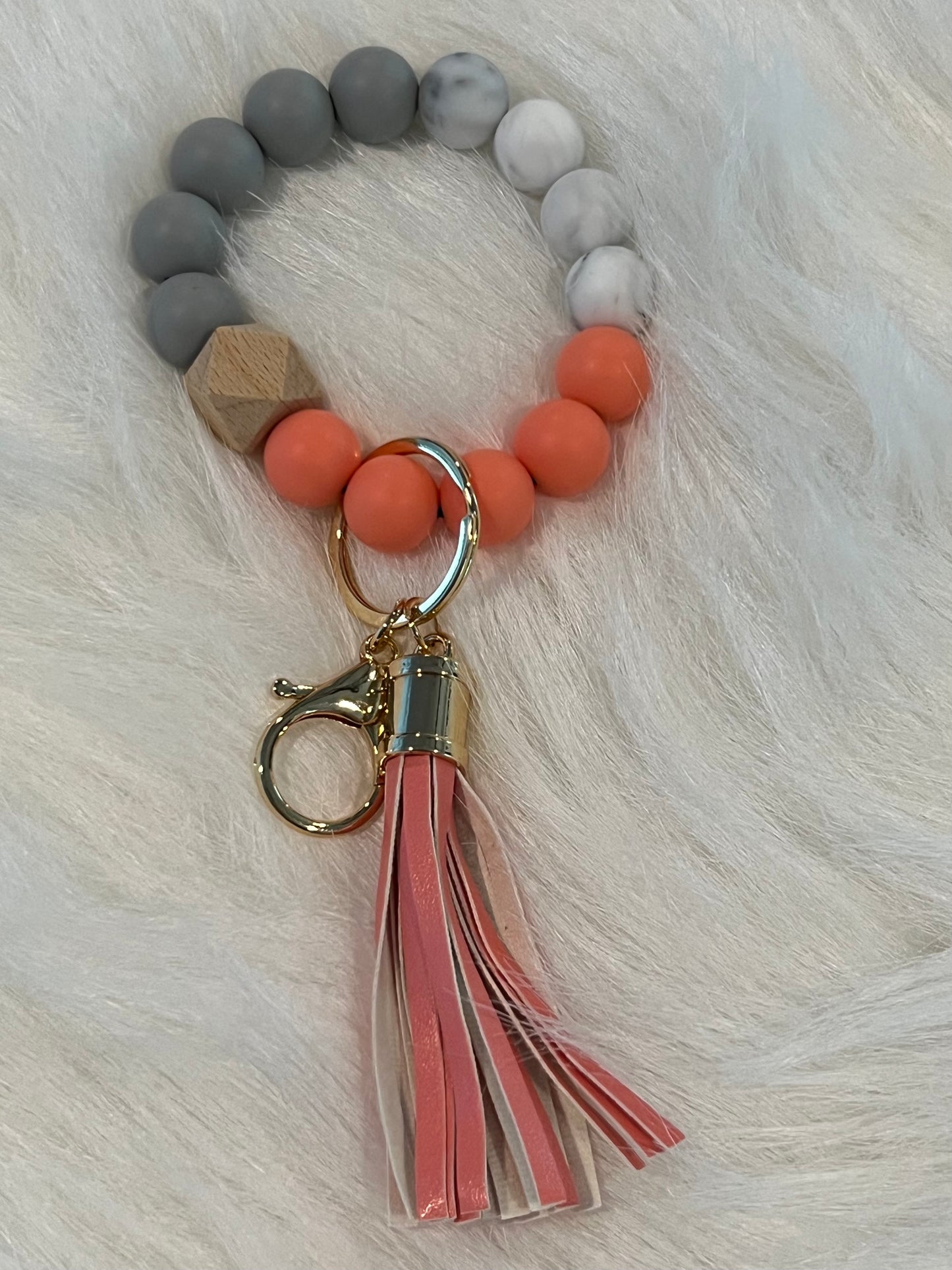Bead Bracelet and Dangle MAMA Keychain | Sublimation Disc | Ships from TN
