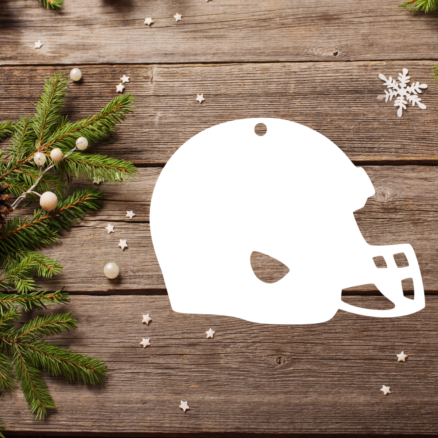 Football Helmet | Christmas Ornament | Single Layer | Sublimation MDF *Made to Order*