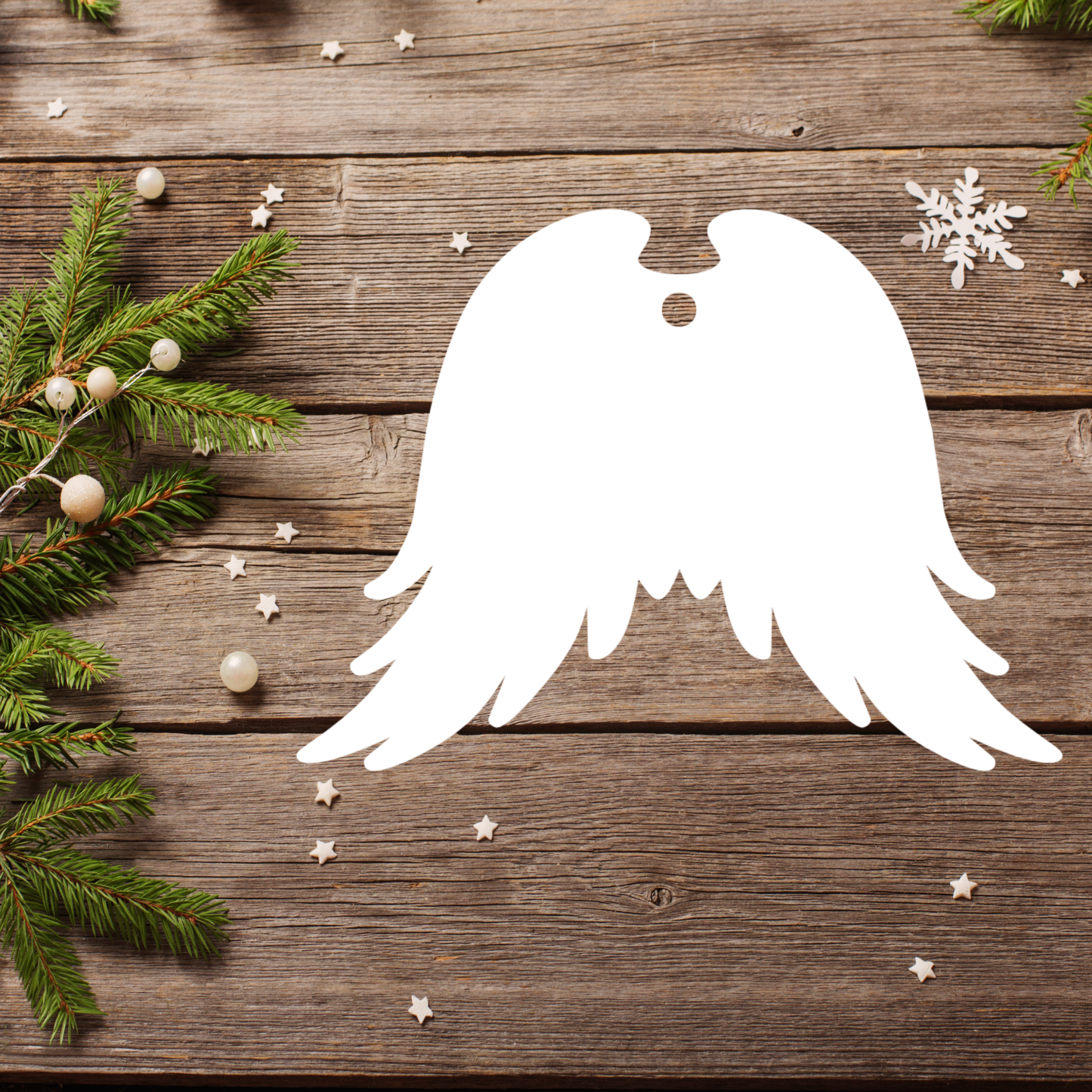 Angel Wings | Christmas Ornament | Single Layer | Sublimation MDF *Made to Order*