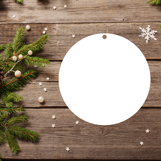 Circle 2"/3"/4" | Christmas Ornament | Single Layer | Sublimation MDF *Made to Order*