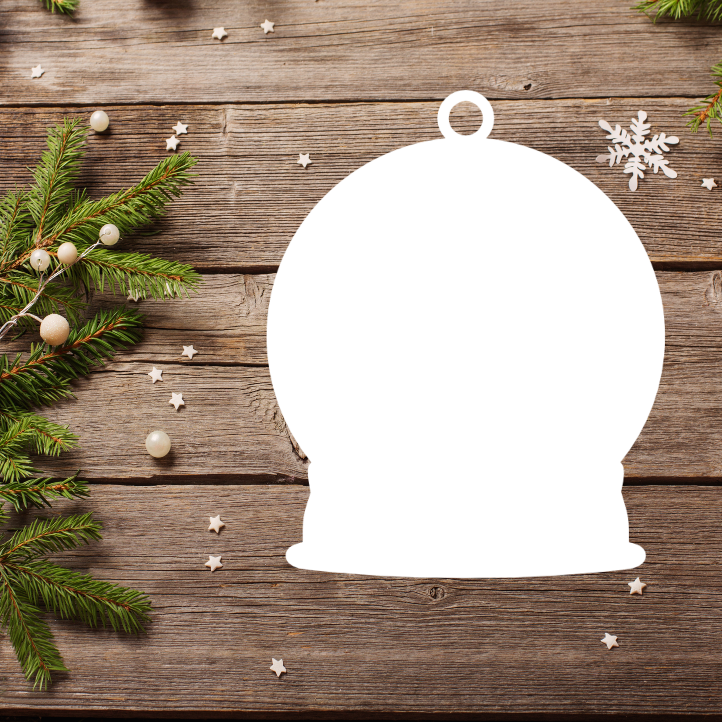 Snowglobe | Christmas Ornament | Single Layer | Sublimation MDF *Made to Order*