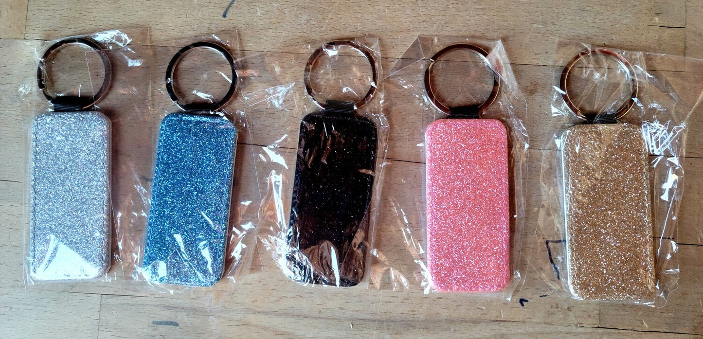 Glitter Keychains | 5, 10, 15 Packs | Sublimation