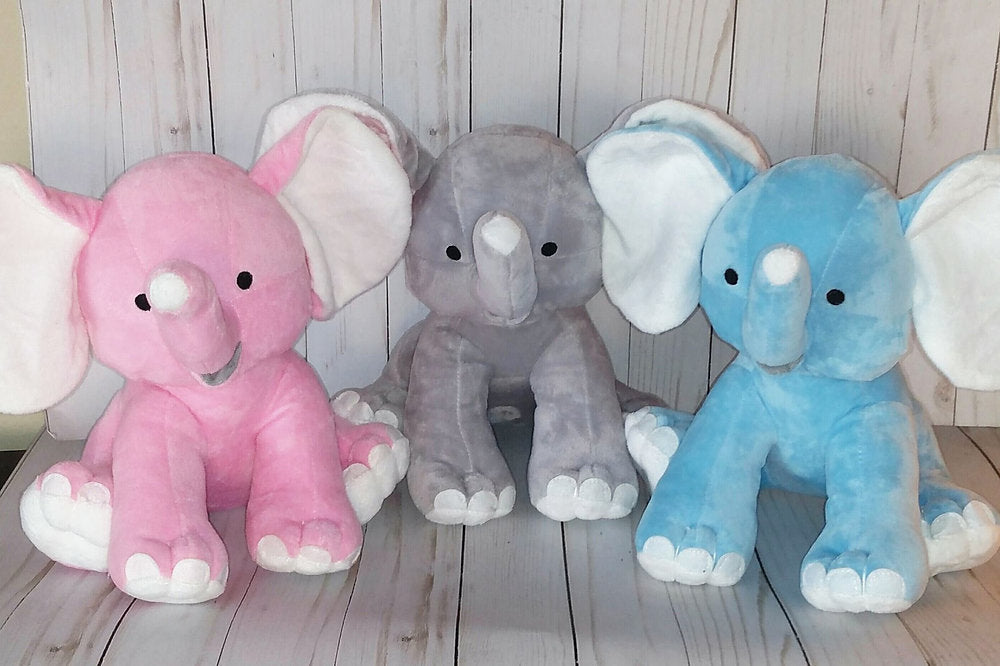 Plush Elephants | HTV | Sublimation | Embroidery | Ships from TN